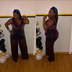 Sheer colorful jumpsuit